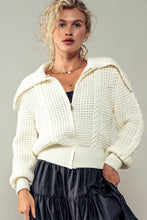 Load image into Gallery viewer, Nautical Knit Zip Up Jacket: RUST / S-2/M-2/L-2