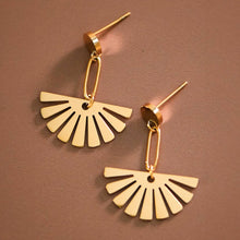 Load image into Gallery viewer, Mia Accessories - 18K Gold PVD Plated Waterproof Stainless Steel Drop Earrings - 7527