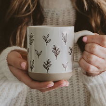 Load image into Gallery viewer, Sweet Water Decor - *NEW* Brown Leaves Stoneware Coffee Mug - Fall Decor & Gifts