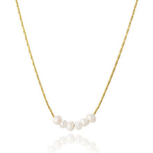 Load image into Gallery viewer, Mia Accessories - 18K Gold PVD Plated Waterproof Stainless Steel Pearl Necklace - 6776
