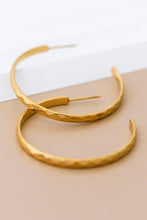 Load image into Gallery viewer, Mia Accessories - 18K Gold PVD Plated Waterproof Stainless Steel Hoop Earrings - 7130
