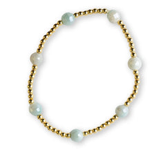 Load image into Gallery viewer, Lenny & Eva - Gilded Gold Beaded Bracelets-Dot, Amazonite