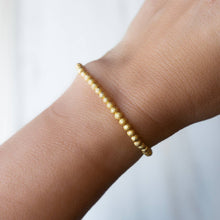 Load image into Gallery viewer, Lenny & Eva - Gold Beaded Bracelets-4mm, Textured, Stretch, Long Wear