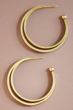 Load image into Gallery viewer, Mia Accessories - 18K Gold PVD Plated Waterproof Stainless Steel Hoop Earrings - 7132