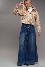 Load image into Gallery viewer, Urban Daizy - Pleated Wide-Leg Button Closure Pants