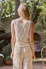 Load image into Gallery viewer, Urban Daizy - Natural Crochet Wavy V-Neck Tank