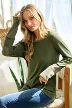 Load image into Gallery viewer, LMT3426-Sweet creature thermo top: MOCHA / S