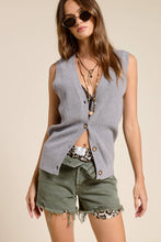 Load image into Gallery viewer, Mimosa - Buttoned V Neck Knit Sweater Vest