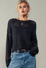 Load image into Gallery viewer, Second Skin Knit Sweater: BLACK / S-2/M-2/L-2
