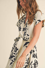 Load image into Gallery viewer, MIOU MUSE - D3607   PRINT BUTTON DOWN FLARE DRESS
