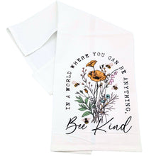 Load image into Gallery viewer, Driftless Studios - You Can Be Anything Bee Kind Tea Towels Spring Bee Decor
