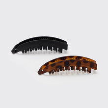 Load image into Gallery viewer, KITSCH - Banana Clips 2pc Set - Black &amp; Tort
