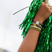 Load image into Gallery viewer, K'lani hair tie bracelets - "Game Day" Green &amp; Yellow Hair Tie Bracelets
