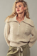 Load image into Gallery viewer, Nautical Knit Zip Up Jacket: RUST / S-2/M-2/L-2
