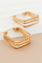 Load image into Gallery viewer, Mia Accessories - 18K Gold Plated Waterproof Stainless Steel Hoop Earrings - 7100
