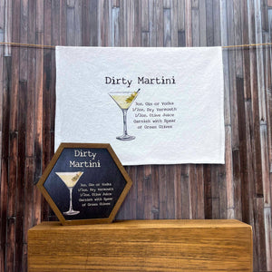 Driftless Studios - Dirty Martini Cocktail Bar Towel - Driftless Tea Towels
