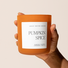 Load image into Gallery viewer, Sweet Water Decor - Pumpkin Spice 15 oz Soy Candle, Matte Jar - Fall Decor
