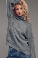 Load image into Gallery viewer, Urban Daizy - Relaxed Waffle Knit High Neck Sweater
