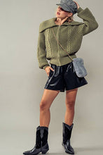 Load image into Gallery viewer, Nautical Knit Zip Up Jacket: RUST / S-2/M-2/L-2

