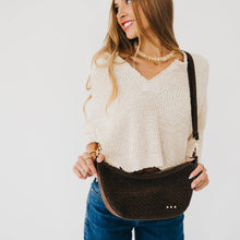 Load image into Gallery viewer, Pretty Simple - Paige Structured Suede Woven Crossbody

