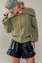 Load image into Gallery viewer, Nautical Knit Zip Up Jacket: RUST / S-2/M-2/L-2
