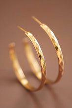 Load image into Gallery viewer, Mia Accessories - 18K Gold PVD Plated Waterproof Stainless Steel Hoop Earrings - 7130
