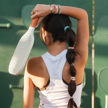 Load image into Gallery viewer, K'lani hair tie bracelets - "Rally" Pickleball with Pink &amp; Green Hair Tie Bracelets
