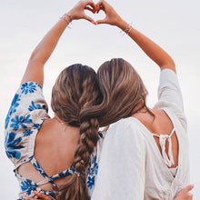 Load image into Gallery viewer, K'lani hair tie bracelets - "Sisters" Gold &amp; Pearl Shareable Hair Tie Bracelet Set
