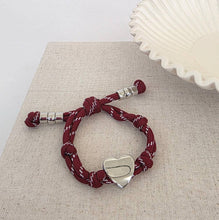 Load image into Gallery viewer, Pretty Simple - Knotty Cord Heart Bracelet - WATERPROOF

