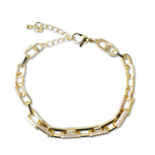 Load image into Gallery viewer, Lenny &amp; Eva - Gold Chain Bracelet-CZ Link, Gilded
