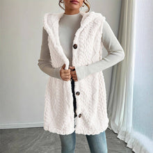 Load image into Gallery viewer, EmberLoom - Women's Reversible Faux Fur outwear Vest with Buttons
