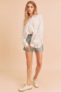 879AK Delilah Shirt: Black / L / Top