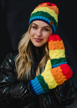 Load image into Gallery viewer, Classic Rainbow Stripe Beanie
