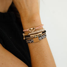 Load image into Gallery viewer, K'lani hair tie bracelets - "Wild" Animal Print with Pink Accent Hair Tie Bracelets
