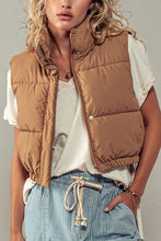 Load image into Gallery viewer, Haven Puffer Vest: OLIVE / S-2/M-2/L-2
