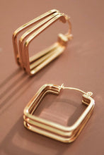 Load image into Gallery viewer, Mia Accessories - 18K Gold Plated Waterproof Stainless Steel Hoop Earrings - 7100
