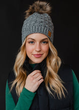 Load image into Gallery viewer, Gray Knit Pom Hat
