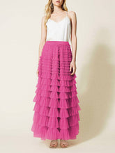 Load image into Gallery viewer, UZ Wholesale Store - A-Line High Waisted Solid Color Tulle Skirts Bottoms
