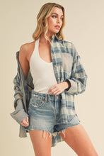 Load image into Gallery viewer, Kambrie Plaid Shirt: Blue Multi / Contemporary / M
