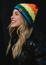 Load image into Gallery viewer, Classic Rainbow Stripe Beanie
