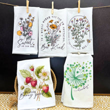 Load image into Gallery viewer, Driftless Studios - Sweet As Can Bee Hexagons Tea Towels Spring Bee Decorations
