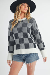 Catalina Sweater: Black/Milk / Contemporary / S