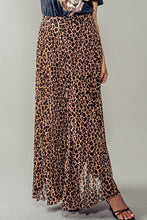 Load image into Gallery viewer, LEOPARD ANIMAL PRINT PLEATED MIDI SKIRT: LEOPARD / S-2/M-2/L-2
