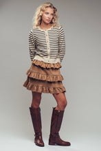 Load image into Gallery viewer, Urban Daizy - Parisian Striped Gold Button Cardigan
