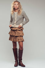 Load image into Gallery viewer, Urban Daizy - Parisian Striped Gold Button Cardigan
