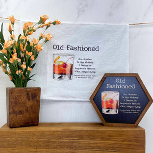 Driftless Studios - Old Fashioned Cocktail Bar Towel - Driftless Tea Towels