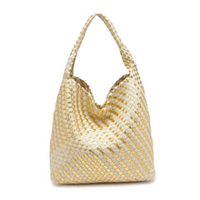 Load image into Gallery viewer, Moda Luxe - Ellery Mixed Material Woven Hobo
