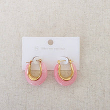 Load image into Gallery viewer, Pretty Simple - Frenchie Resin Hoop Earrings - WATERPROOF
