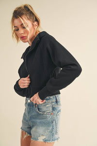 AEMI + CO - 5107DK Deva Cropped Hooded Jacket 6