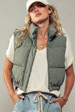 Load image into Gallery viewer, Haven Puffer Vest: OLIVE / S-2/M-2/L-2
